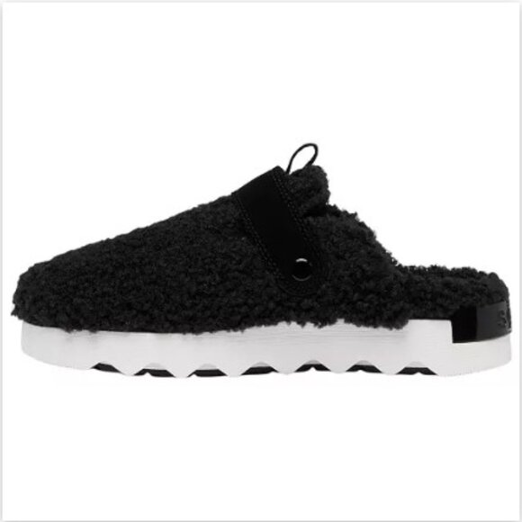 NWT - Sorel Women's Viibe Cozy Clog Color: Black/Sea Salt - Picture 5 of 7